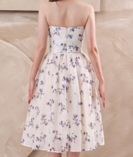 画像11: [ S-Lサイズ / 2カラー ][Eclet-Grelot by RiNFARRE]ベアトップ・ハートネック・Aライン・ノースリーブ・ミディアムドレス・エクラグレロ [薗田杏奈・奈月セナ着用][送料無料] (11)