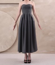 画像13: [ S-Lサイズ / 1カラー ][Eclet-Grelot by RiNFARRE]ベアトップ・ハートネック・ウエストタック・ロングドレス・エクラグレロ [薗田杏奈着用][送料無料] (13)