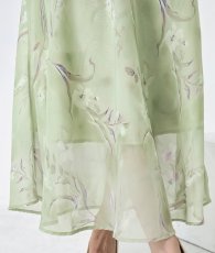 画像12: [ S-Lサイズ / 1カラー ][Eclet-Grelot by RiNFARRE]ケープカラー・シフォン・花柄・ノースリーブ・マキシ丈・ロングドレス・エクラグレロ [黒木麗奈着用][送料無料] (12)