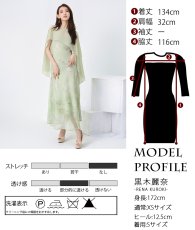 画像7: [ S-Lサイズ / 1カラー ][Eclet-Grelot by RiNFARRE]ケープカラー・シフォン・花柄・ノースリーブ・マキシ丈・ロングドレス・エクラグレロ [黒木麗奈着用][送料無料] (7)