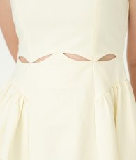 画像10: [ S-Lサイズ / 1カラー ][Eclet-Grelot by RiNFARRE]ウエストカットアウト・アイボリー・ポケット付き・セミロング丈・ロングドレス・エクラグレロ [薗田杏奈着用][送料無料] (10)