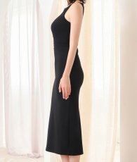 画像13: [ S-Lサイズ / 2カラー ][Eclet-Grelot by RiNFARRE]シンプル・ボートネック・サイドスリット・ノースリーブ・ロングドレス・ワンピース エクラグレロ [奈月セナ・薗田杏奈着用][送料無料] (13)
