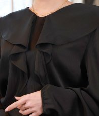 画像13: [ フリーサイズ / 1カラー ][EleHast]フリルシャツ・トップスフォールド・ワイドパンツ・セットアップ[薗田杏奈着用][送料無料] (13)