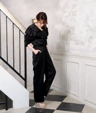 画像6: [ フリーサイズ / 1カラー ][EleHast]フリルシャツ・トップスフォールド・ワイドパンツ・セットアップ[薗田杏奈着用][送料無料] (6)