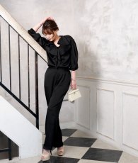 画像7: [ フリーサイズ / 1カラー ][EleHast]フリルシャツ・トップスフォールド・ワイドパンツ・セットアップ[薗田杏奈着用][送料無料] (7)