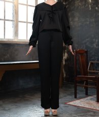 画像10: [ フリーサイズ / 1カラー ][EleHast]フリルシャツ・トップスフォールド・ワイドパンツ・セットアップ[薗田杏奈着用][送料無料] (10)