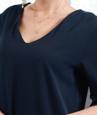 画像15: [ フリーサイズ / 1カラー ][EleHast]アームスリット・長袖・ケープ・エレガントモード・マキシ丈・ロングワンピース[薗田杏奈着用][送料無料] (15)