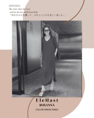 画像19: 【10月中旬発送】[ フリーサイズ / 2カラー ][EleHast] Rosanna アームスリット・長袖・ケープ・エレガントモード・マキシ丈・ロングワンピース[薗田杏奈着用][送料無料] (19)