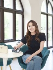 画像7: [ フリーサイズ / 1カラー ][EleHast]シャーリング・トップス・カットソー・ネイビー・サイドドローストリング・ショート丈[薗田杏奈着用][送料無料] (7)