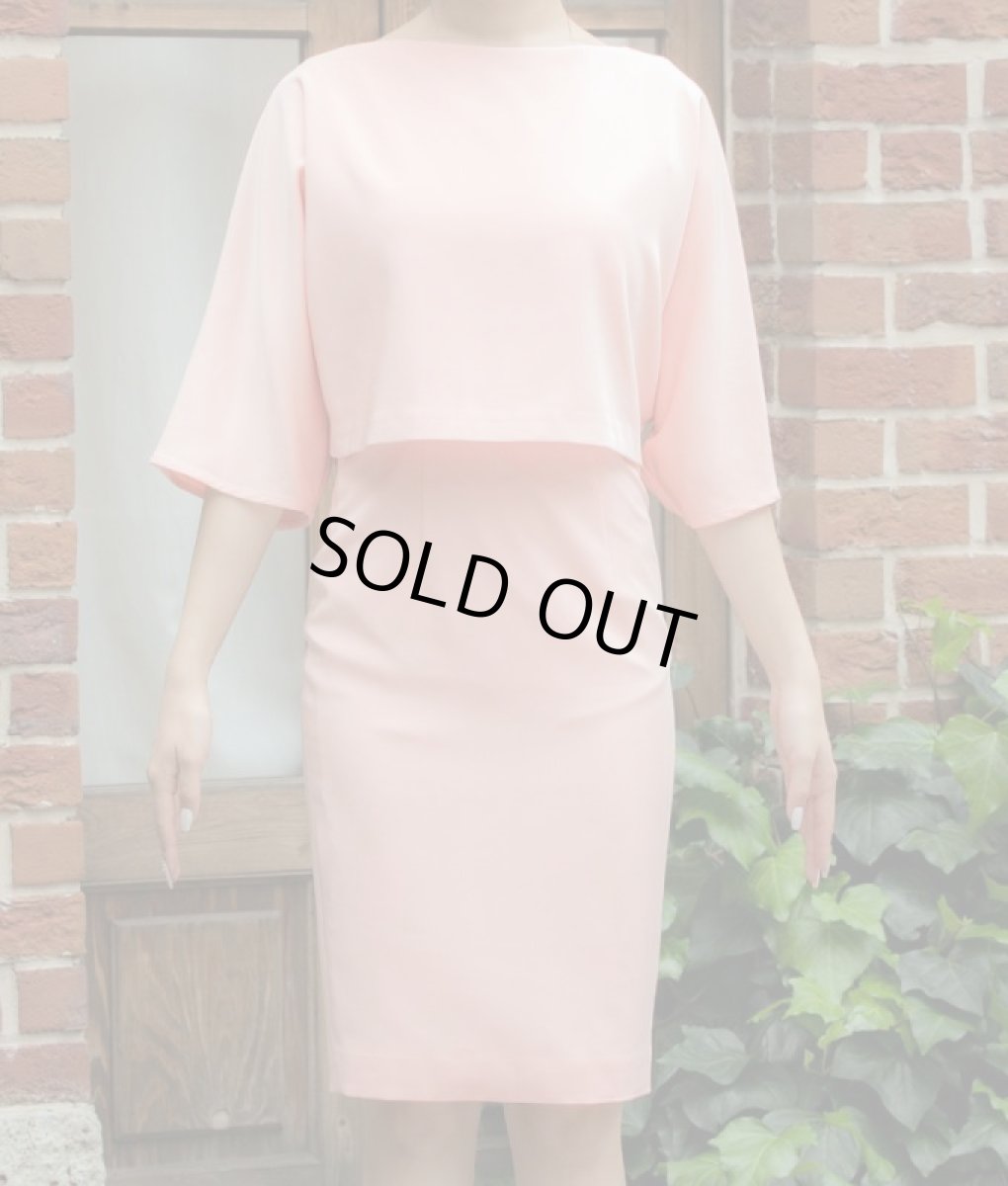 画像11: [SALE品のため返品不可＆再入荷なしの現品限り][ERUKEI]シンプル・無地・レイヤード・大人・ドルマンスリーブ・七分袖・タイト・ミニドレス・ワンピース[山崎みどり・MIRIN着用]《送料＆代引き手数料無料》mybw (11)