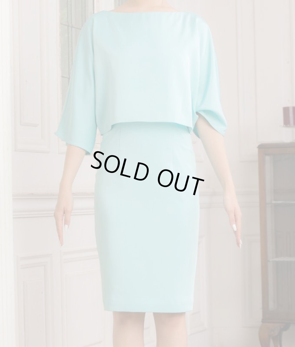 画像12: [SALE品のため返品不可＆再入荷なしの現品限り][ERUKEI]シンプル・無地・レイヤード・大人・ドルマンスリーブ・七分袖・タイト・ミニドレス・ワンピース[山崎みどり・MIRIN着用]《送料＆代引き手数料無料》mybw (12)