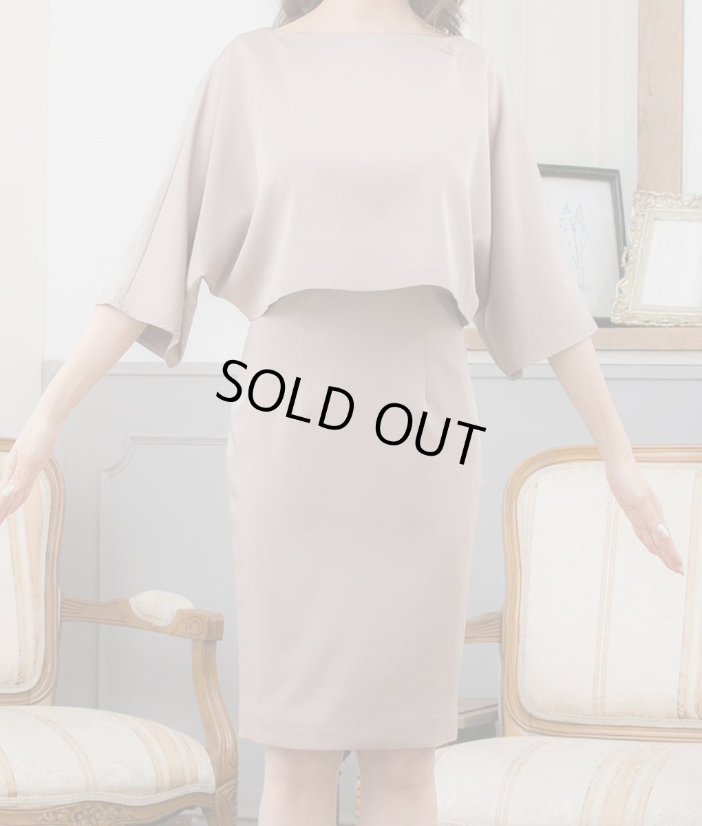 画像13: [SALE品のため返品不可＆再入荷なしの現品限り][ERUKEI]シンプル・無地・レイヤード・大人・ドルマンスリーブ・七分袖・タイト・ミニドレス・ワンピース[山崎みどり・MIRIN着用]《送料＆代引き手数料無料》mybw (13)