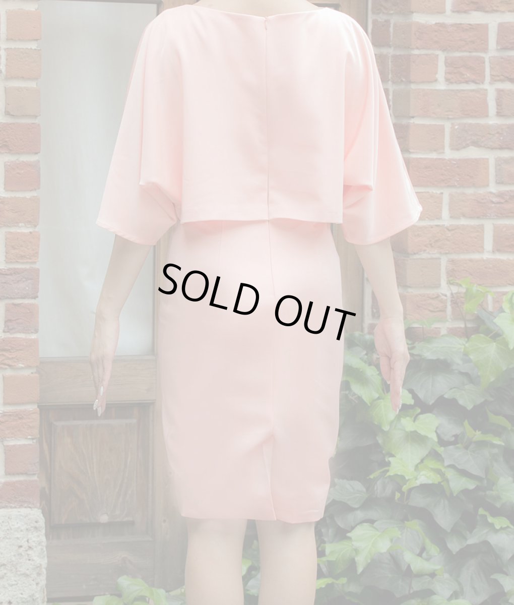 画像17: [SALE品のため返品不可＆再入荷なしの現品限り][ERUKEI]シンプル・無地・レイヤード・大人・ドルマンスリーブ・七分袖・タイト・ミニドレス・ワンピース[山崎みどり・MIRIN着用]《送料＆代引き手数料無料》mybw (17)