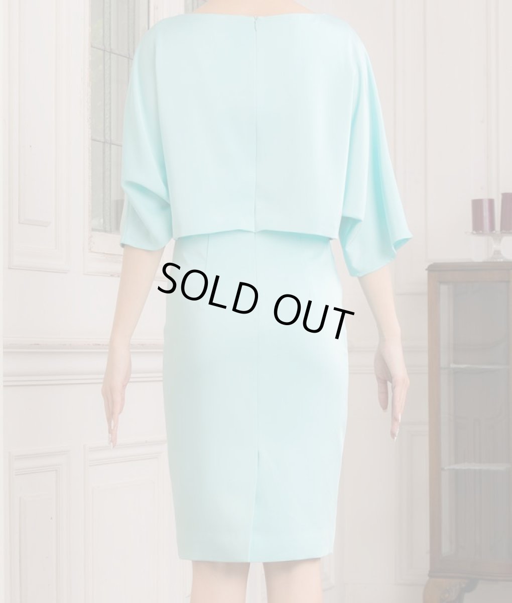 画像18: [SALE品のため返品不可＆再入荷なしの現品限り][ERUKEI]シンプル・無地・レイヤード・大人・ドルマンスリーブ・七分袖・タイト・ミニドレス・ワンピース[山崎みどり・MIRIN着用]《送料＆代引き手数料無料》mybw (18)