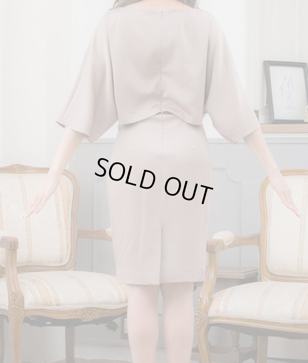 画像19: [SALE品のため返品不可＆再入荷なしの現品限り][ERUKEI]シンプル・無地・レイヤード・大人・ドルマンスリーブ・七分袖・タイト・ミニドレス・ワンピース[山崎みどり・MIRIN着用]《送料＆代引き手数料無料》mybw (19)