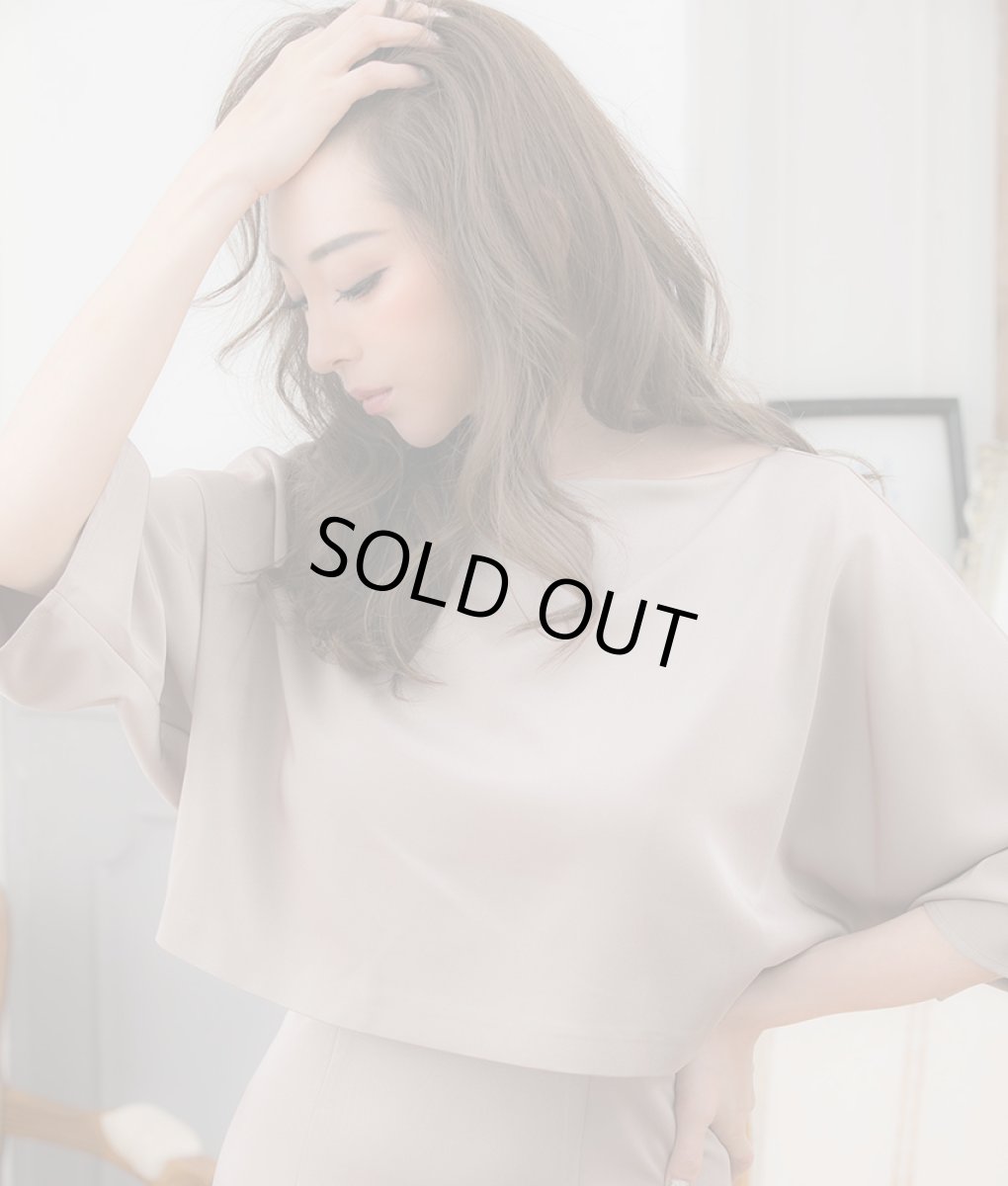 画像8: [SALE品のため返品不可＆再入荷なしの現品限り][ERUKEI]シンプル・無地・レイヤード・大人・ドルマンスリーブ・七分袖・タイト・ミニドレス・ワンピース[山崎みどり・MIRIN着用]《送料＆代引き手数料無料》mybw (8)