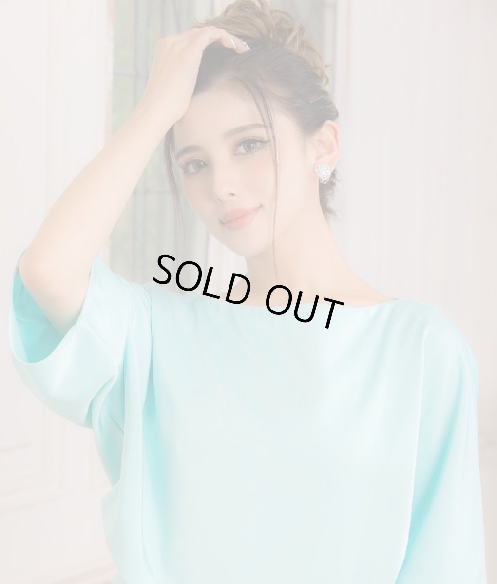 画像9: [SALE品のため返品不可＆再入荷なしの現品限り][ERUKEI]シンプル・無地・レイヤード・大人・ドルマンスリーブ・七分袖・タイト・ミニドレス・ワンピース[山崎みどり・MIRIN着用]《送料＆代引き手数料無料》mybw (9)