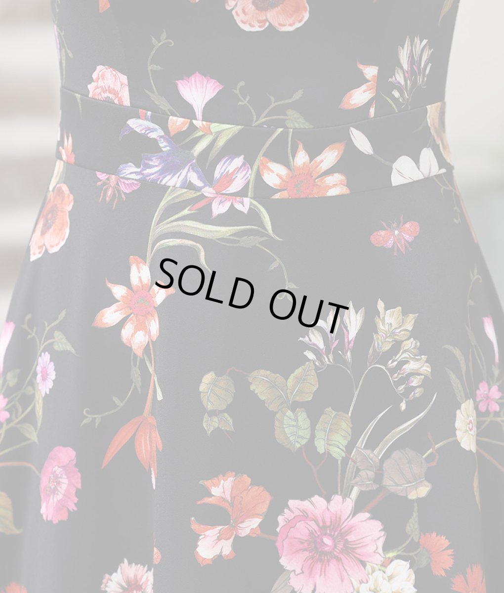 画像12: [ERUKEI]花柄・プリント・切り替え・ノースリーブ・Aライン・ハイウエスト・ロングドレス[れお・山崎みどり着用]《送料＆代引き手数料無料》mybk (12)