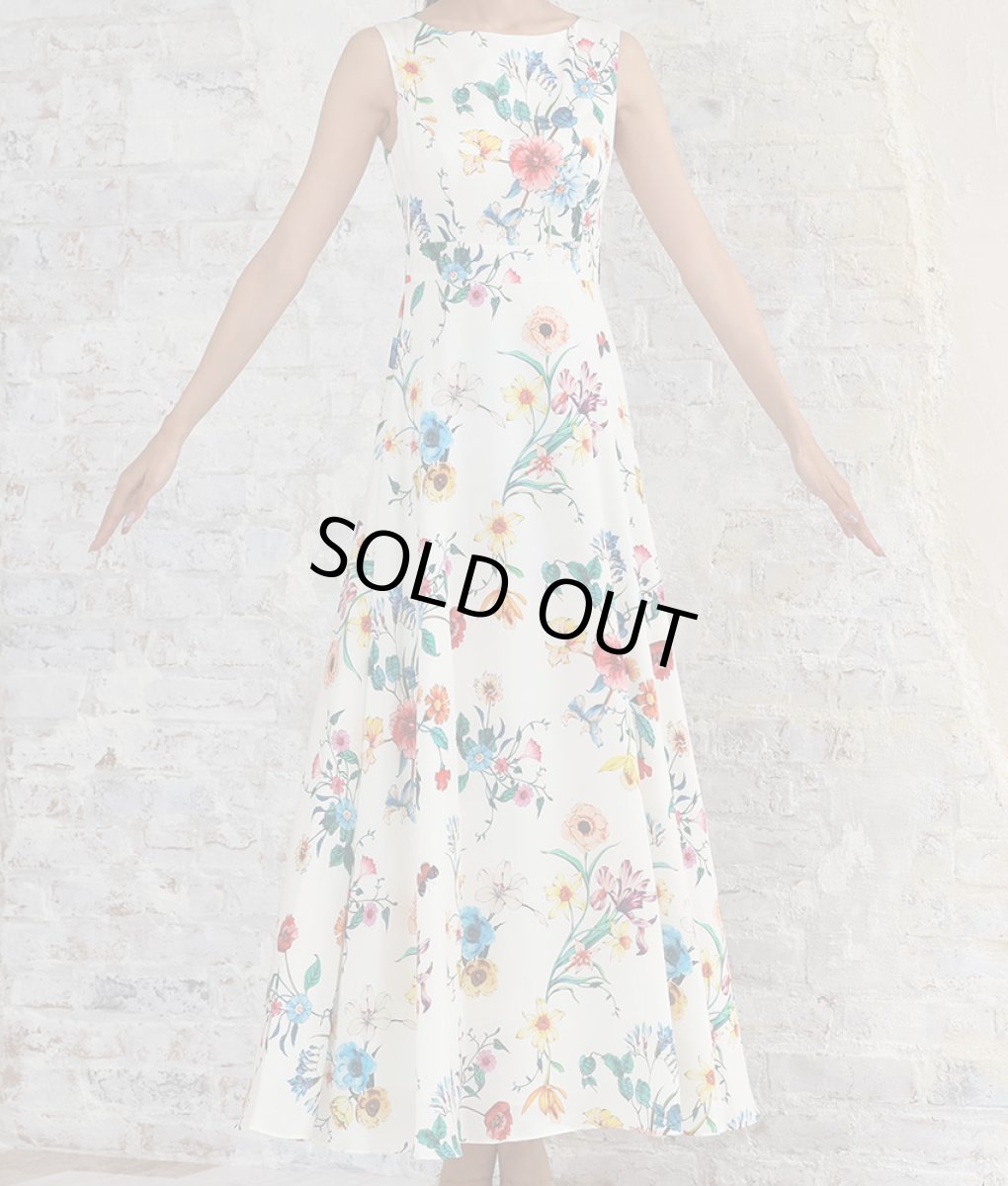 画像7: [ERUKEI]花柄・プリント・切り替え・ノースリーブ・Aライン・ハイウエスト・ロングドレス[れお・山崎みどり着用]《送料＆代引き手数料無料》mybk (7)