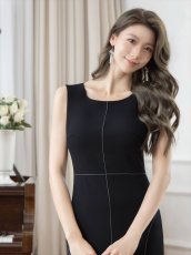 画像10: [ERUKEI/GINZA COUTURE]ネイビー・ブラック・ワインレッド・ホワイト・ロイヤルブルー・マーメイド・シンプル・ミディアムドレス・ワンピース[送料無料] (10)