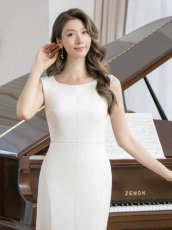 画像11: [ERUKEI/GINZA COUTURE]ネイビー・ブラック・ワインレッド・ホワイト・ロイヤルブルー・マーメイド・シンプル・ミディアムドレス・ワンピース[送料無料] (11)