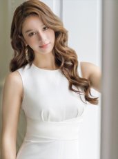 画像10: [ERUKEI/GINZA COUTURE]ネイビー・イエロー・ホワイト・Aライン・シンプル・上品・ノースリーブ・ミディアムドレス・ワンピース[送料無料] (10)