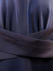 画像13: [ERUKEI/GINZA COUTURE]ネイビー・イエロー・ホワイト・Aライン・シンプル・上品・ノースリーブ・ミディアムドレス・ワンピース[送料無料] (13)