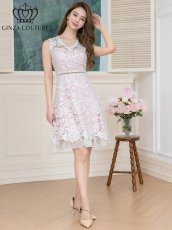 画像6: [XS-Lサイズ / 2カラー ][ERUKEI]ブルー×ホワイト・ピンク×ホワイト・レース・Vネック・ノースリーブ・切替・Aライン・ミニドレス・ワンピース[送料無料] (6)