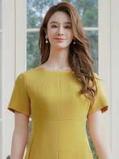 画像15: [GINZA COUTURE]シンプル・半袖・無地・切替デザイン・タイト・膝丈・ミニドレス・ワンピース[黒木麗奈着用][送料無料] (15)