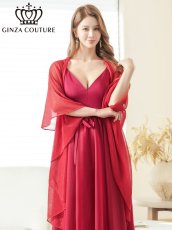 画像15: [ERUKEI/GINZA COUTURE]ベージュ・ブラック・ホワイト・ピンク・レッド・金糸・シンプル・エレガント・パーティー・三角・ショール・ストール (15)