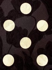 画像7: [ERUKEI/GINZA COUTURE]ノースリーブ・サテンジャガード・花柄・ドット・リボンベルト・Aライン・ミディアムドレス・ワンピース[送料無料] (7)