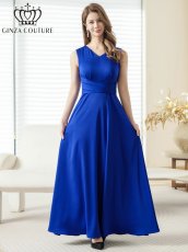 画像13: [ XS-Lサイズ / 7カラー][ERUKEI/GINZA COUTURE]サテン・シンプル・Vネック・ノースリーブ・ウエストマーク・Aライン・ロングドレス[送料無料] (13)