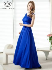 画像14: [ XS-Lサイズ / 7カラー][ERUKEI/GINZA COUTURE]サテン・シンプル・Vネック・ノースリーブ・ウエストマーク・Aライン・ロングドレス[送料無料] (14)