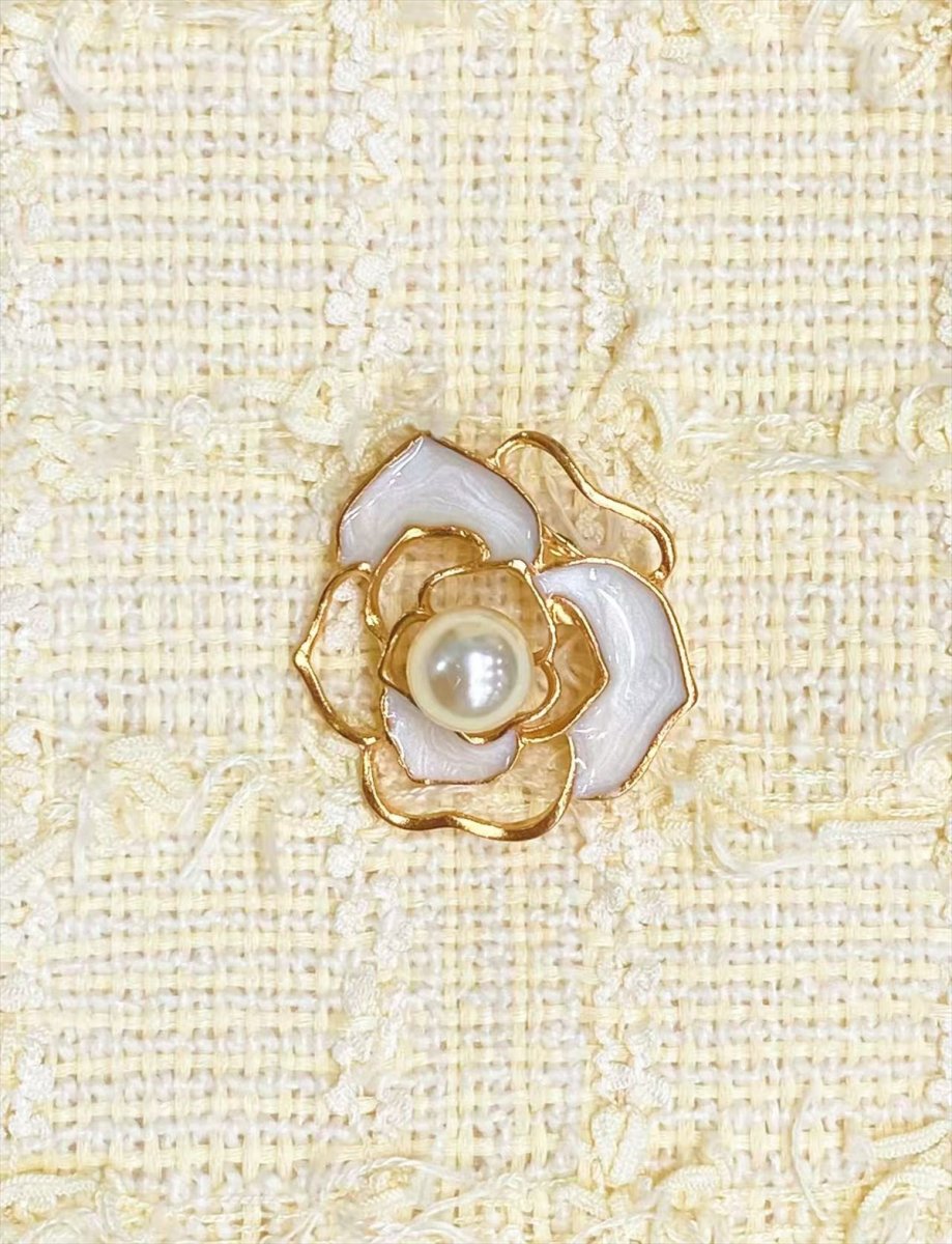 画像7: [ XS-Lサイズ / 1カラー][ERUKEI/GINZA COUTURE]ツイード・ポケット・金ボタン・パールブローチ付き・半袖・Aライン・ミニドレス・ワンピース[送料無料] (7)