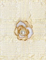 画像7: [ XS-Lサイズ / 1カラー][ERUKEI/GINZA COUTURE]ツイード・ポケット・金ボタン・パールブローチ付き・半袖・Aライン・ミニドレス・ワンピース[送料無料] (7)