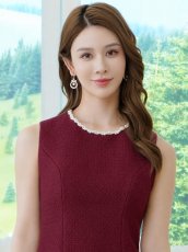 画像10: [ XS-Lサイズ / 2カラー][ERUKEI/GINZA COUTURE]ツイード・ノースリーブ・シンプル・フレア・Aライン・ミニドレス・ワンピース[送料無料] (10)