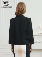 画像3: [ XS-XLサイズ / 2カラー][ERUKEI/GINZA COUTURE]シンプル・無地・ケープ・ジャケット[送料無料] (3)