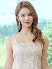 画像4: [ XS-Lサイズ / 1カラー][ERUKEI/GINZA COUTURE]ジャガード・シンプル・スクエアネック・ノースリーブ・膝丈・フレア・Aライン・ミディアムドレス・ワンピース[送料無料] (4)