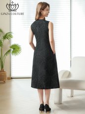 画像9: [ XS-Lサイズ / 2カラー][ERUKEI]花柄・シワ加工・ノースリーブ・ブローチ・ポケット・Aライン・ミディアムドレス・ワンピース[送料無料] (9)