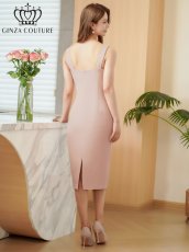 画像3: [ XS-Lサイズ / 2カラー ][ERUKEI/GINZA COUTURE]ワンカラー・ツイード・お花・スパンコール・ビーズ・タイト・ミディアムドレス・ワンピース[送料無料] (3)