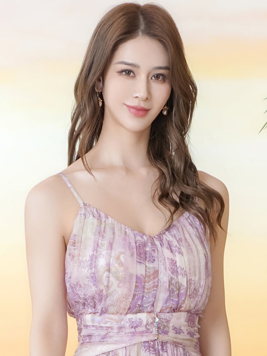 画像10: [ XS-Lサイズ / 2カラー ][ERUKEI/GINZA COUTURE]シフォン・プリント・キャミソール・Vネック・ラインストーン・ティアード・Aライン・ロングドレス[送料無料] (10)