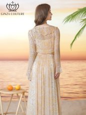 画像3: [ XS-Lサイズ / 2カラー][ERUKEI/GINZA COUTURE]シフォン・プリント・フリル・長袖・ボレロ[送料無料] (3)