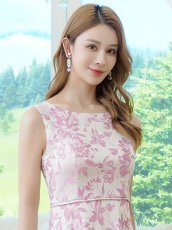 画像10: [ XS-Lサイズ / 3カラー][ERUKEI/GINZA COUTURE]花柄・ジャガード・ノースリーブ・Aライン・ミディアムドレス・ワンピース[送料無料] (10)