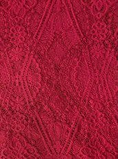 画像20: [ERUKEI] ホワイト・ワインレッド・ネイビー・レッド・総レース・ベルスリーブ・Aライン・エレガント・ロングドレス[山崎みどり着用][送料無料]mywh (20)