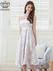 画像5: [ERUKEI]ホワイト・総レース・Aライン・キャミソール・花・ミディアムドレス・ワンピース[送料無料] (5)