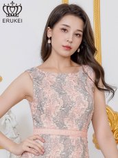 画像7: [ XS-Lサイズ / 2カラー ][ERUKEI]バタフライ・蝶柄・ケミカルレース・総レース・切替・タイト・ミディアムドレス・ワンピース[送料無料] (7)