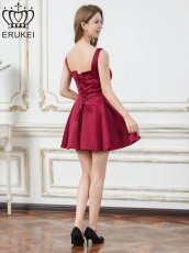 画像8: [ERUKEI]ドット・ノースリーブ・フロントジップ・バックスピンドル・Aライン・フレア・ミニドレス・ワンピース[送料無料] (8)