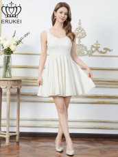 画像5: [ XS-Lサイズ / 2カラー][ERUKEI]シンプル・ノースリーブ・Aライン・フレア・ミニドレス・ワンピース[送料無料] (5)