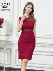 画像13: [ XS-Lサイズ / 3カラー][ERUKEI]ブラック・ホワイト・レッド・総レース・シアー・タイト・ミディアムドレス・ワンピース[送料無料] (13)