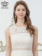 画像10: [ XS-Lサイズ / 3カラー][ERUKEI]ブラック・ホワイト・レッド・総レース・シアー・タイト・ミディアムドレス・ワンピース[送料無料] (10)